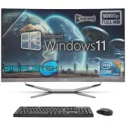 All IN One 27 " Curved I3 RAM 4gb SSD 240gb Windows 11 Pro Computer Aio PC Fixed