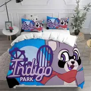 v220 Bed Sheets Game Indigo Park Bedding Set,Duvet Cover Comforter Bed Set Quilt Cover Pillowcase,King Queen Twin Size Boys Girls Adults 3-Piece Beddi