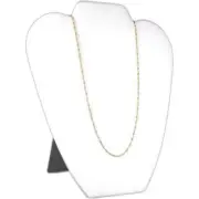 White Faux Leather Necklace Pendant Bust Jewelry Display 7 3/8" x 8 5/8"