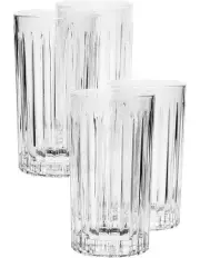 [Hottie] Jonnie High Ball Glass Set Of 4 in Linear Clear