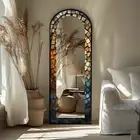 Rustic Arched Mirror – Mosaic Floor Mirror