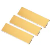 7 x 2.5cm Engraved Name Tags Kit,3Pcs Blank Badge with Pin,Gold Tone