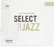 D'Addario Organics Select Jazz Filed Alto Saxophone Reeds - 2 Hard, 25-pack