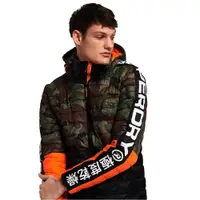 在飛比找蝦皮商城優惠-Superdry 極度乾燥 輕羽絨外套 防風防潑水 迷彩黑橘