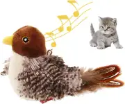 Interactive Electronic Cat Toy, Automatic Chirping Bird Cat Toy Squeaky W