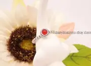 NEW Genuine Pandora BIRTHDAY BLOOMS July Carnelian Ring 58 8.5 190854CAR RETIRED