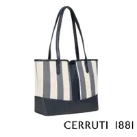 在飛比找PChome24h購物優惠-【Cerruti 1881】頂級義大利手提拖特包(深藍色 C