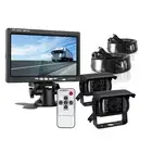 7" Monitor 4PIN Heavy Duty Truck Rear View Kit 2 Sony CCD IR Reversing Cameras