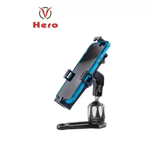 【HERO】鋁合金手機架 鋼鐵英雄 黑色 重機/機車/電動車/汽車/腳踏車通用