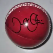 DANIEL VETTORI SIGNED LEATHER Cricket ball COA NEW ZEALAND HADLEE CROWE BRADMAN