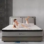OGIAWA Queen Size Mattresses Memory Foam 10 inch Grey Queen Mattress in a Box Individual Pocket Spring Breathable Comfortable for Sleep Supportive Pressure Relief.