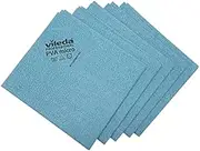 Vileda Professional - PVA Micro Cloth Blue, 100% Microfibers, for Grease Strains and High Amount of Dirt, Made of PVA for Reduced Friction, 3D Structure That Leave Surfaces Dry and Trace Free