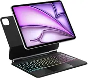 Inateck Magnetic Keyboard Case for iPad Pro 11 inch (4th/3rd/2nd/1st) Gen 2022/10.9" Air 6th/5th/4th Generation,Multi-Touch Trackpad, 3-Zone 7-Color Mixed Backlight, Shortcut Keys, KB09117