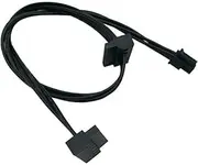 COMeap (2-Pack) Motherboard ATX Mini 4 Pin to 2X Right-Angle SATA Hard Drive HDD Power Adapter Cable for Lenovo 18-inch(46cm)