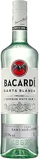 BACARDÍ Carta Blanca Superior White Rum, 37.5% ABV, 100cl / 1L, Iconic Caribbean Rum Perfect for Cocktails