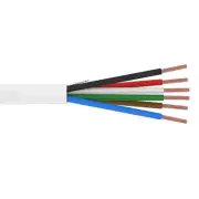 500' 22 AWG 6 Conductor Unshielded Plenum CMP Security Alarm Cable White 300V