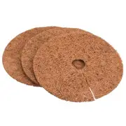 3pcs 8" Coconut Fiber Mulch Ring Mat Coco Coir Tree Protector Root Cover