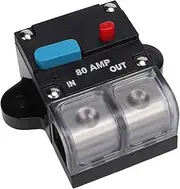 80A 300A Car Resettable Circuit Breaker, Self Recovery Circuit Breaker with Manual Reset Switch for RVs Trolling Boat Marine Truck Vehicles Stereo Audio Electronic Battery (80A)