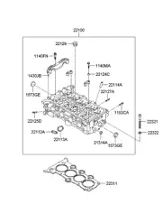 18AU504P00 GENUINE HEAD ASSY-CYLINDER For Kia Morning 2017 /DHL