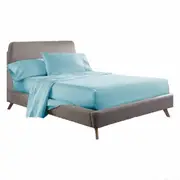 Aqua Cotton 1000TC Fitted Flat Sheet Pillowcase Set Single KS Double Queen King
