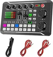 Professional Podcast Sound Card Kit – English Version Audio Mixer | USB Microphone Interface For Live Streaming, Recording, Singing, Studio Use, Works With Laptop, Computer, PC Setup