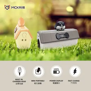 【MCK】狗屋造型 直插式 迷你口袋行動電源 5000mAh (口袋電源 迷你電源 柴犬 二哈 哈士奇 狗狗 造型電源)