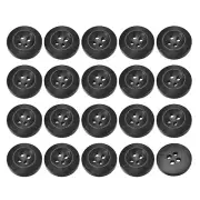 50Pcs Wooden Buttons 23mm 4 Hole Round Wood Sewing Button Craft, Black