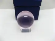 5X 40mm Pink Crystal Sphere Balls With Glass Base