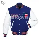 Letterman Stevie Ray Vaughan Texas Son Blue Wool & White Sleeves Varsity Jacket