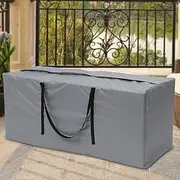 Garden Furniture Cushion Storage Bag Outdoor Garden Patio Cushion Cover Bags with Handle and Carry Bag Rip Proof 210T Polyester Christmas Tree Storage Bag for Home and Patio Accessories (Gra