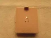 New 14kt Yellow Gold Wishbone Tie Tack By Carla 07/640