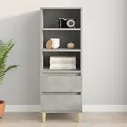 Highboard Concrete Grey 40x36x110 cm Engineered Wood,Buffets & Sideboards-821240