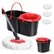 Spin Mop and Bucket with Wringer Set for Home,360° Mop and Bucket with