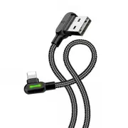 Fast USB Cable Heavy Duty Charging Syn Charger iPhone 90 degree angle