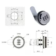 Letterbox Cylinder Locks Alloy Drawer Locks Furniture Password Locks