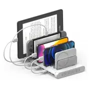 Charging Station for Multiple Devices, 10-Port USB Charger with SmartIC
