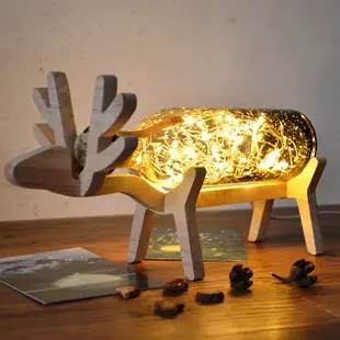 《吉星》STRING LIGHT |  鹿 火樹銀花燈 北歐風格實木小夜燈 創意禮物