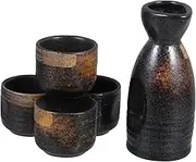 1Set Japanese Sake Set of Sake Bottle Cups Decorative Sake Jar for Home Bar Restaurant Use for Special Occasions