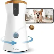 Furbo 360° Dog Camera: Rotating 360° View Wide-Angle Pet Camera with Treat Tossing, Coulor Night Vision, 1080p HD Pan, 2-Way Audio, Barking Alerts, WiFi, Designed for Dogs