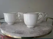 LENOX Hannah Platinum Footed Coffee Cup Debut Collection Set of 4