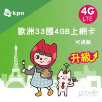 在飛比找PChome24h購物優惠-歐洲 KPN 4GB上網卡