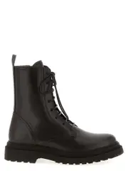 [Brunello Cucinelli] Brunello Cucinelli-Shiny Loop Detail Stivali E Stivaletti Marrone-Donna 36
