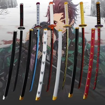 104cm Demon Slayer Katana Swords Tanjirou Zenitsu Katana Fake Sword Killer Devil