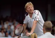 Boris Becker of Germany during Wimbledon July 1991 Becker lost the- Old Photo
