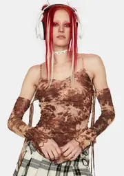 Mocha Free To Be Mesh Top