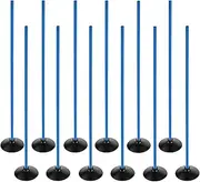 Blue Soccer Agility Poles Set Detachable Sports Trainning Speed Pole Slalom Poles with Rubber Base Sport Traning Equipment