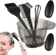 Hair Dye Brush and Bowl Set | Mixing Bowl Hair Dye Kit - Hair Coloring Kit, Coloring Applicator Brushes, Brush and Bowl Set for Hair Dying Bleaching