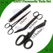 Black EMT/ Paramedic Tools Medical Bandage Scissors Shears Penlight Hemostat