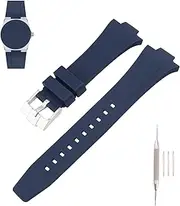 [MMBAY] 40mm Rubber Watch Bands Replacement Fit for Tissot PRX Powermatic 80 40mm 12mm Silicone Strap Wirstband for Men and Women Waterproof Bracelet Watch accessories