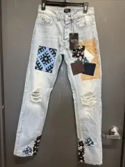 Men’s Boohoo Patchwork Denim Jeans Size 28